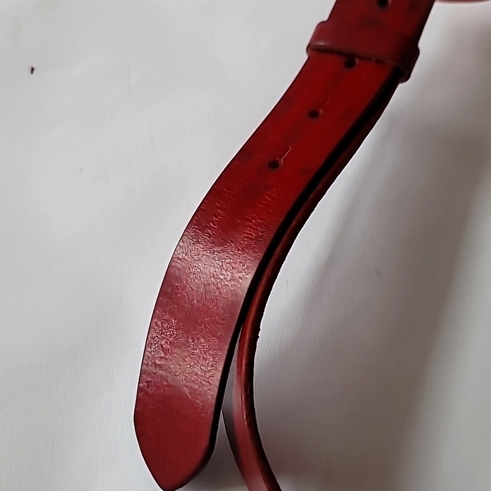 Hugo boss Red Made in Italy 100% COWHIDE   leather  belt - Picture 8 of 9